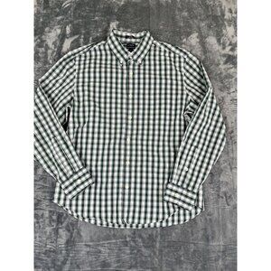 J.Crew Performance Slim Untucked Plaid Button-Down Shirt L Long Sleeve